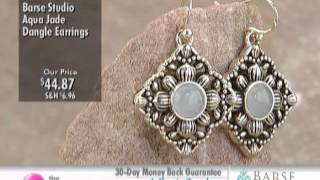 Barse Studio Aqua Jade Dangle Earrings at The Shopping Channel 581241