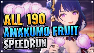 ALL 190 Amakumo Fruit Locations!  (DETAILED + EFFICIENT ROUTE!) Genshin Impact Farming Route Inazuma