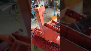 Adding power angle to a kubota rotary broom.