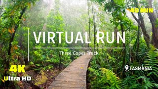 Virtual Run 4K -Three Capes Part 1 - Virtual Running Videos - Scenery Tasmania
