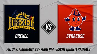 Syracuse at Drexel | 2/28/25 | ESCHL Quarterfinals | Radio Broadcast