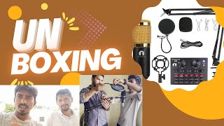 || UNBOXING || CEZO BM 800 Condenser Mic || Telugu || Review || How to Setup ||#unboxing #homestudio