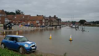 Blakeney Quay, Norfolk. High tide (9.4 metres) 12th September, 2022.