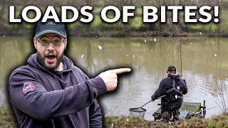 Fishing in a SNOW Storm 🌨️ I had LOADS of BITES! 🎣