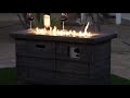 rexfirepit20 xbrand rectangular black mgo metal outdoor propane gas smokeless fire pit table