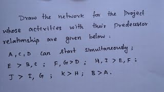 Network diagram|OR|RMT|OPERATIONS RESEARCH|RESOURCE MANAGEMENT TECHNIQUES|TRB|SET|NET|PGTRB|UGTRB