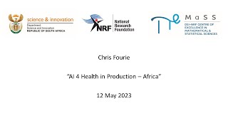 Chris Fourie - AI 4 Health in Production – Africa