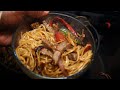 Making Chicken and Steak Lo Mein for the first time