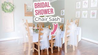 Bridal Shower Decor Ideas - Chair Sash Tutorial #shorts