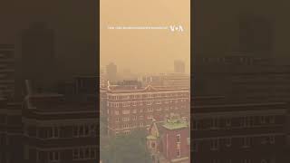 Wildfire Smoke Clouds Canada’s Capital Region #shorts | VOA News