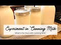 What's the Deal with Canning Milk? Experimenting with Canning Milk Products!