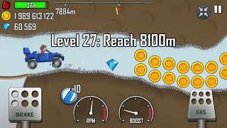 Hill Climb Racing - CAVE 49000m on Rally car gameplay