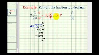 Ex 2 Convert A Fraction To A Decimal Terminating