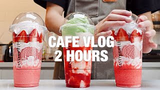 딸기와 오레오: 중독적인 달콤한 시그니처 🍓🍪 / cafe vlog / asmr / nobg