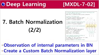 [MXDL-7-02] Batch Normalization [2/2] - Custom Batch Normalization layer using Keras