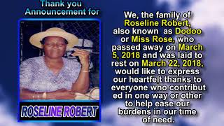 ROSELINE ROBERT thank you