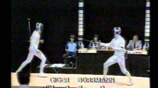 Fechtweltmeisterschaft 1983 in Wien: Degen-Finale, Elmar Borrmann gegen Daniel Giger / TEIL 1