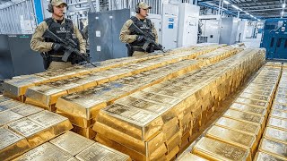 Inside the Secret Gold Factory Turning Giant Ore into $200,000 Gold Cubes! Full Factory
