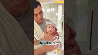 Dad always get the best burping #funny #daddybaby #care #cute #dad #littleguys