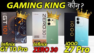 90 FPS Infinix GT10 Pro Vs iQOO Z7 Pro Vs Infinix Zero 30 Gaming Review | Temperature Test |