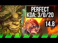 IVERN vs BRAND (JGL) | 3/0/20, 1000+ games | EUW Diamond | 14.8