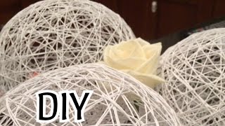 DIY. Декор интерьера. Шарики из ниток - украшение на Новый год.