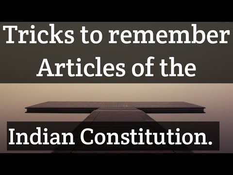 Easy Way To Remember Articles Of The Indian Constitution.. - YouTube