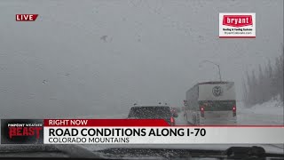 Road conditions along I-70 in the High Country