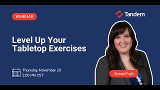 Level Up Your Tabletop Exercises