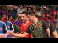 funny table tennis exhibition match