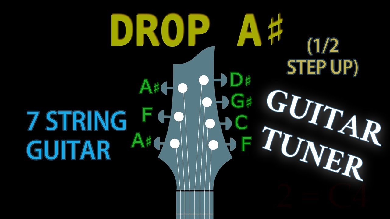 DROP A# (7 String Guitar) GUITAR Tuning (Tuner) - YouTube