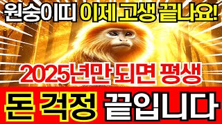 원숭이띠 2025년 되면 평생 돈 걱정 끝! 이제 걱정 마세요. 삼재 끝나고 금전 귀인 문서운 한번에 다 들어옵니다. '56년 68년 80년 92년 44년 04년생' 원숭이띠 운세