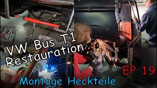 VW Bus T1 Restauration EP19 Montage Heckteile / VW Bus T1 restoration rear finish with panels