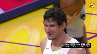 Mavs big man Boban doesn't realize he's been ejected vs. Warriors after Flagrant 2 foul