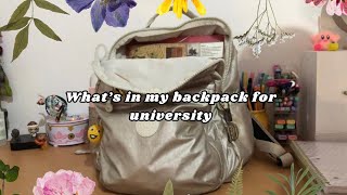 What’s inside my Backpack for University (realistic, ASMR)✨