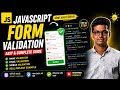 JavaScript Form Validation Tutorial in Hindi | Validate Name, Email & Mobile Number