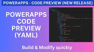 PowerApps - New Feature Code Preview (YAML)