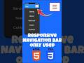 Responsive Navbar using HTML & CSS | Simple Navigation Bar Tutorial