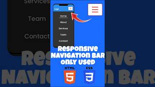 Responsive Navbar using HTML & CSS | Simple Navigation Bar Tutorial
