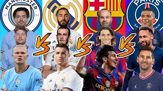 Man City VS 2017 Real Madrid VS 2009 Barcelona VS PSG 😮🔥 ULTİMATE Comparison 💪