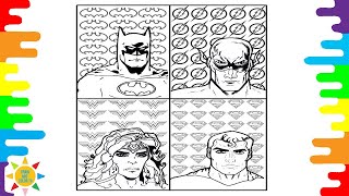 JUSTICE LEAGUE Coloring Page | BATMAN | FLASH | SUPERMAN Coloring |Jim Yosef - Firefly [NCS Release]