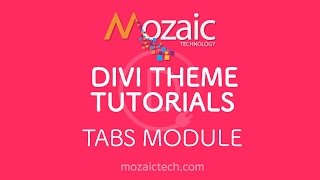 Divi Tutorial - Tabs Module - Divi Visual Builder