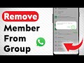 How To Remove Member From WhatsApp Group (Updated)