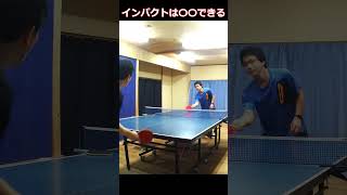 〇でインパクトできればインパクトドライブできる!  #卓球 #pingpong #tabletennis #インパクトドライブ