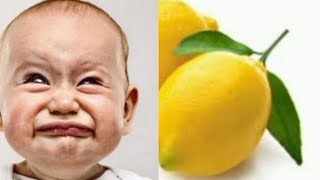 Babies Trying Lemon First 😂 Time|Baby eating lemon shorts||