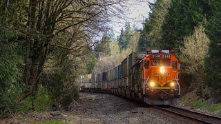 Three Trains at Sill Road: BNSF Bellingham Sub