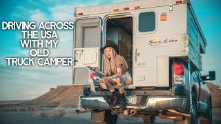 driving My 20-Year-OLD Truck CAMPER Across Route 66 USA *for the first time* (Can It Make It?)