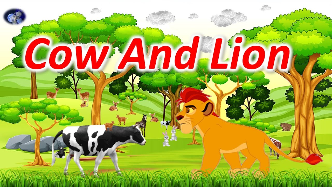 Cow And Lion | Kids Short Story | Moral Story For Kids | Lion Story ...