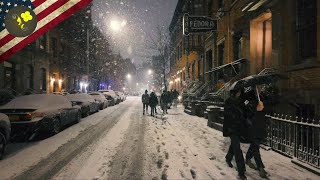 ❄️🌨️ NYC Snowstorm: Magical 4K Snowfall Walk Through West Village 🏙️✨