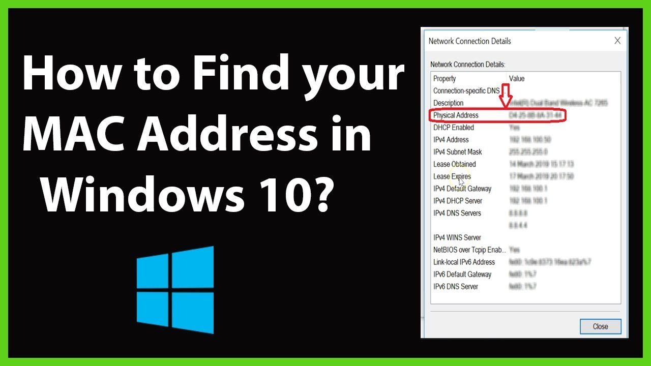 How To Find My Mac Address Windows 10 - Sasst